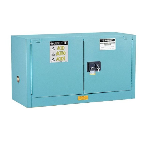 Hazardous Material Storage Cabinet, 17 gal, 1 Shelves, Steel, 43 in W x 24 in H x 18 in D, Blue MPN:891702