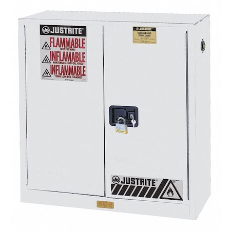 Flammable Liquid Safety Cabinet, 30 gal, 1 Shelves, Galvanized Steel, 43 in W x 44