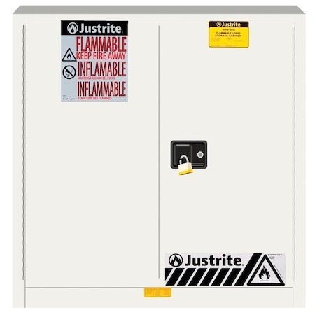 Flammable Liquid Safety Cabinet, 30 gal, 1 Shelves, Galvanized Steel, 36 in W x 35