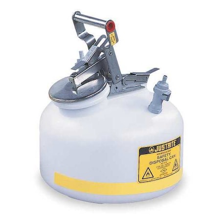 HPLC Waste Can, Polyethylene/ Polypropylene Disconnects, 2 gal, 3/8 in Tubing, White, for Solvents MPN:PP12752