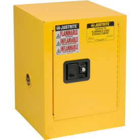 Justrite Flammable 4 Gallon Liquid Cabinet Manual Single Door Vertical Storage 890400