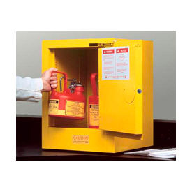 Justrite Flammable Liquid Cabinet 4 Gallon Self-Close Single Door Vertical Storage 890420
