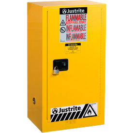 Justrite® Flammable Cabinet Self Close Single Door 15 Gallon Cap. 23-1/4