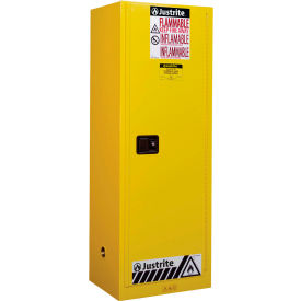Justrite Flammable Cabinet Manual Close Single Door 22 Gal. Cap. 23-1/4