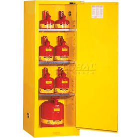 Justrite 36 Gallon 1 Door Self-Close Slimline Flammable Cabinet 23-1/4