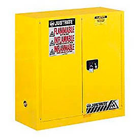 Justrite Flammable Cabinet With Manual Close Double Door 30 Gallon 893000
