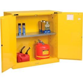 Justrite Flammable Cabinet With Self Close Double Door 30 Gallon 893020