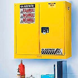Justrite 20 Gallon Flammable Liquid Cabinet Manual 2 Door Vertical Storage 893400