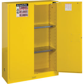 Justrite® Flammable Cabinet Self Close Double Door 45 Gal. Capacity 43