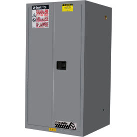 Justrite® Flammable Cabinet Manual Close Double Door 60 Gal. Cap. 34