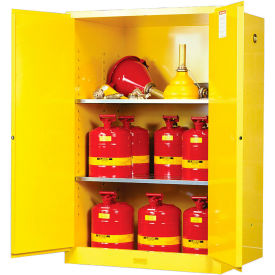 Justrite® Flammable Cabinet Manual Close Double Door 90 Gal. Capacity 43