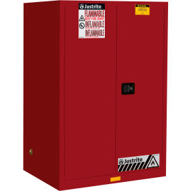 Justrite® Flammable Cabinet Self Close Double Door 90 Gal. Capacity 43