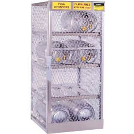 Justrite Horizontal 8 Cylinder Aluminum Storage Cabinet 30