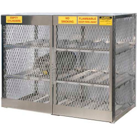 Justrite Horizontal 12 Cylinder Aluminum Storage Cabinet 60