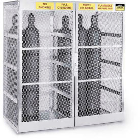 Justrite Vertical 10-20 Cylinder Aluminum Storage Cabinet 60