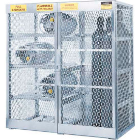 Justrite Combo Horizontal & Vertical Cylinder Aluminum Storage Cabinet 60