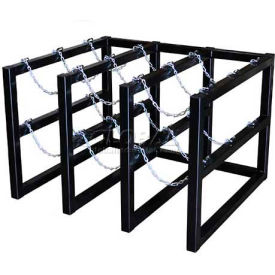 Stainless Steel Cylinder Tube Rack 3 Wide x 3 Deep 44