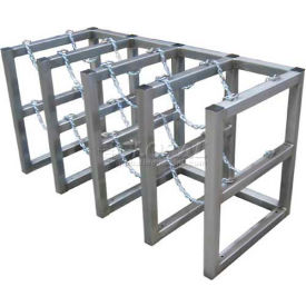 Stainless Steel Cylinder Tube Rack 4 Wide x 2 Deep 58
