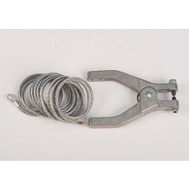 Justrite® 8496 10' Coiled Flexible Antistatic Wire Hand Clamp - 1/4