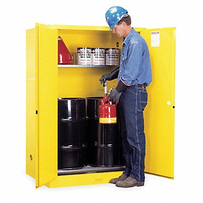 Flammable Cabinet Vertical 2X30 gal YLW MPN:899060