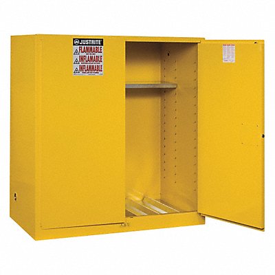 Flammable Cabinet Vertical 2X55 gal YLW MPN:899100