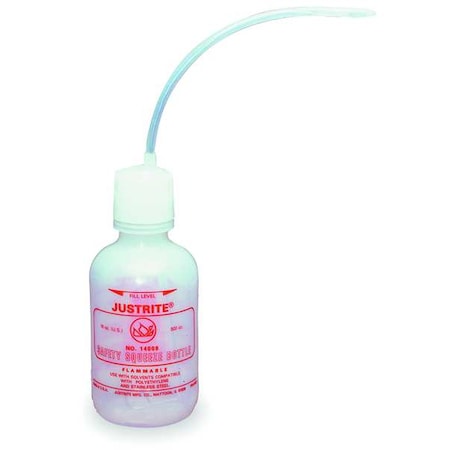 Wash Bottle, Plastic, 7.5 in H, White MPN:14009