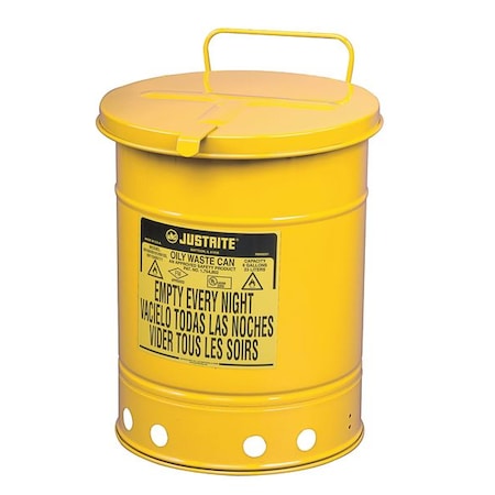 21 Gallon Oily Waste Canw/O Lever Yellow MPN:09711