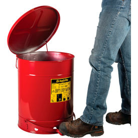Justrite 14 Gallon Oily Waste Can Red - 09500 09500