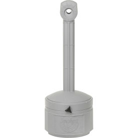 Justrite® Smokers Cease Fire® Outdoor Ashtray 1 Gallon Gray 26806