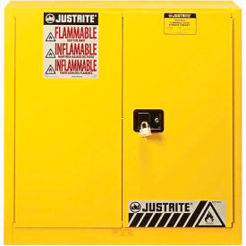 Justrite 40 Gallon 2 Door Self-Close Paint & Ink Cabinet 43