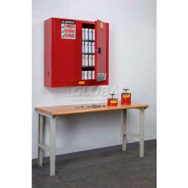 Justrite 168 Aerosol Cans 2 Door Manual Wall Mount Paint & Ink Cabinet 43