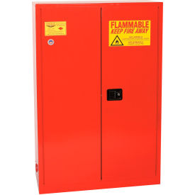 Eagle Paint/Ink Safety Cabinet with Self Close BiFold - 60 Gallon Red PI45X