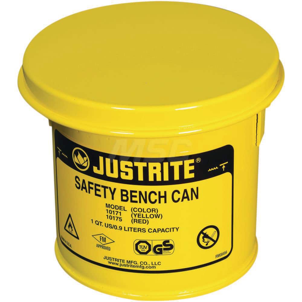 Safety Bench Cans & Dip/Wash Tanks, Capacity (Gal.): 0.250 , Type: Bench Can , Capacity: 1.000 , Capacity (Qt.): 1.00 , Can Material: Steel  MPN:10171
