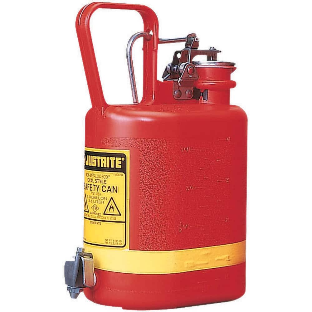 Safety Disposal Cans, Capacity: 1.000 , Can Material: High Density Polyethylene , Color: Red , Color: Red, Red  MPN:14169