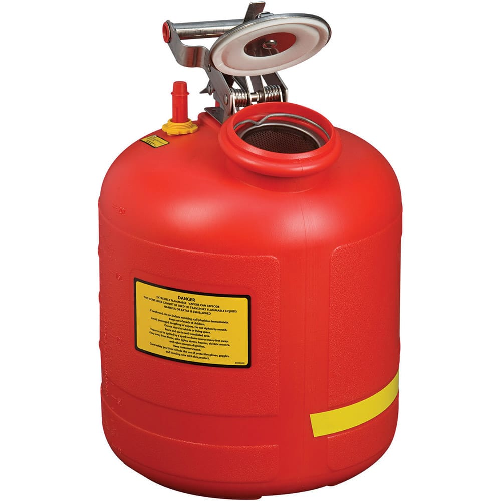 Safety Disposal Cans, Capacity: 5.000 , Can Material: High Density Polyethylene , Color: Red , Color: Red, Red  MPN:14565