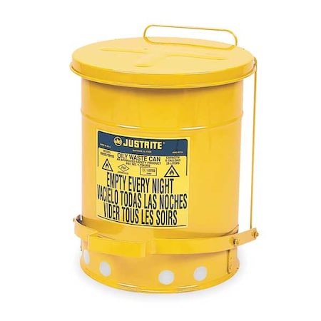 6 Gallon Yellow Oily Waste Can MPN:09101