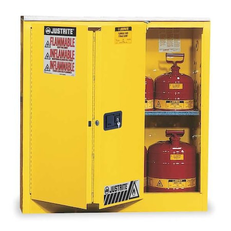 30 Gal Ylw Safety Cabinet 1-Sliding Door MPN:893080