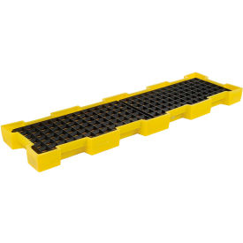 Eagle 1647 4 Drum Inline Spill Containment Platform - Yellow with No Drain 1647