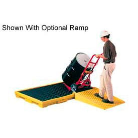 Eagle 1686 6 Drum Spill Containment Platform - Yellow with No Drain 1686*****##*