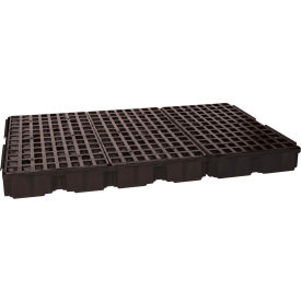 Eagle 1686B 6 Drum Spill Containment Platform - Black no Drain 1686B
