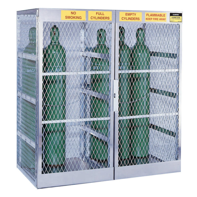 Justrite Cylinder Storage Locker, 10 - 20 Cylinders MPN:400-23007