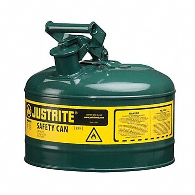 Type I Safety Can 2.5 gal Green 11.5In H MPN:7125400
