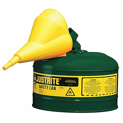 Type I Safety Can 2.5 gal Green 11.5In H MPN:7125410