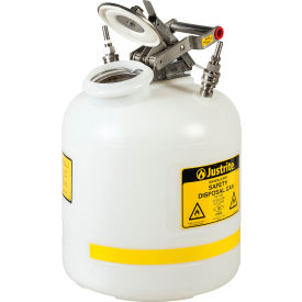 Justrite® Quick-Disconnect Disposal Safety Can w/ SS Fittings For 3/8