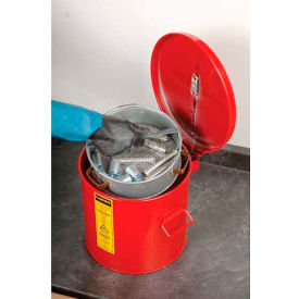 Justrite Wash Tank 3-1/2-Gallon w/ Basket Red 27713 27713