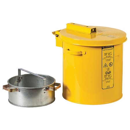 Wash Tank, Steel, 1 gal, Yellow MPN:27811