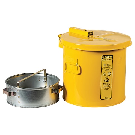 Wash Tank, Steel, 2 gal, Yellow MPN:27812