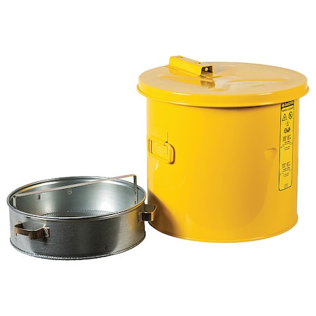 Wash Tank, Steel, 3.5 gal, Yellow MPN:27813