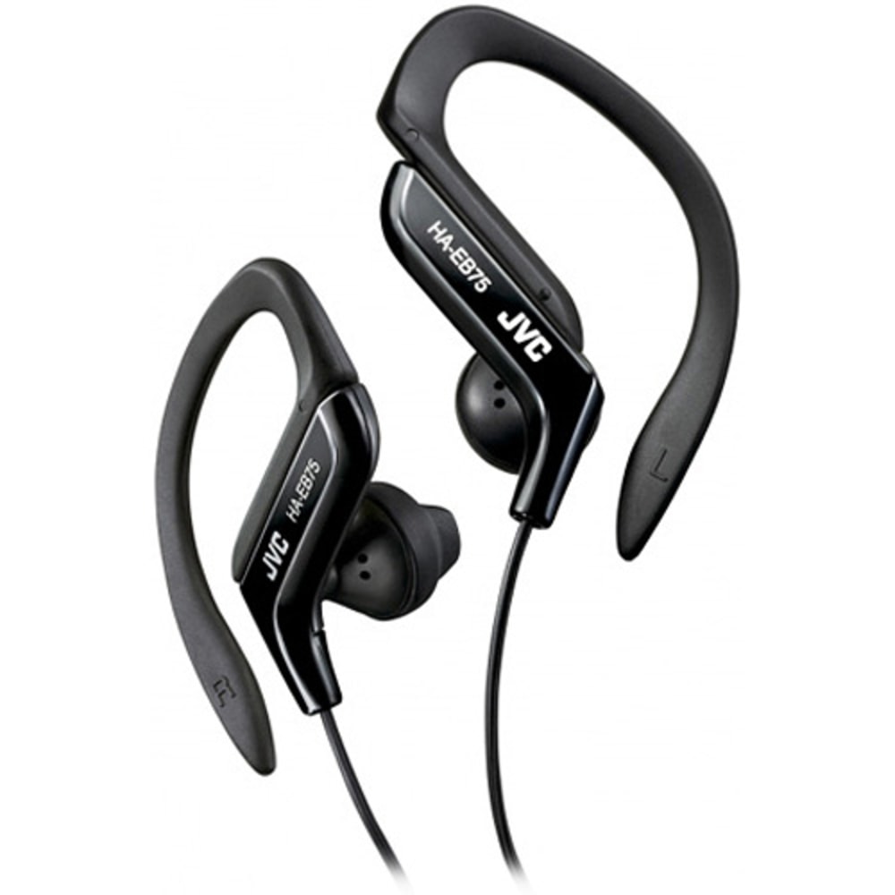 JVC Ear-Clip Headphones for Light Sports With Bass Enhancement, Black MPN:HAEB75B
