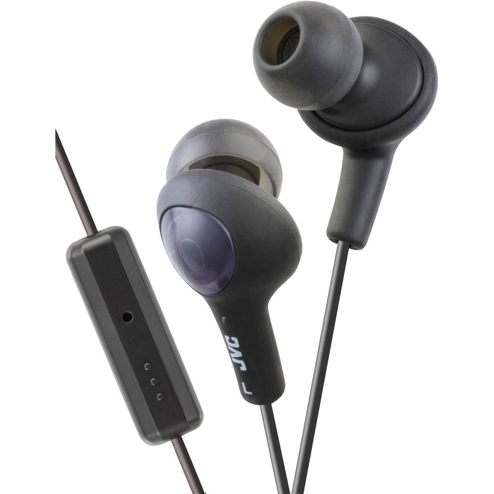 JVC HA-FR6 Gumy PLUS - Earphones with mic - in-ear - wired - noise isolating - olive black MPN:HAFR6B
